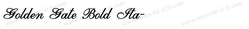 Golden Gate Bold Ita字体转换